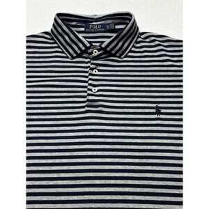 Polo Ralph Lauren Polo Golf Men’s Shirt Size XL Gray Navy Stripe Casual Preppy